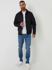 Threadbare Black 100% Cotton Corduroy Collar Lightweight Jacket - Image 3 of 5
