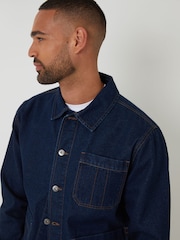 Threadbare Blue Denim Utility Jacket - Image 4 of 5