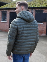 Threadbare Khaki Hooded Puffer Jacket - Image 2 of 4