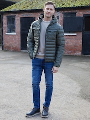 Threadbare Khaki Hooded Puffer Jacket - Image 3 of 4