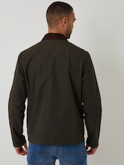 Threadbare Khaki Showerproof Collared Lightweight Jacket - Image 2 of 4