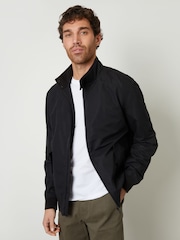 Threadbare Black Zip Up Harrington Jacket - Image 1 of 5