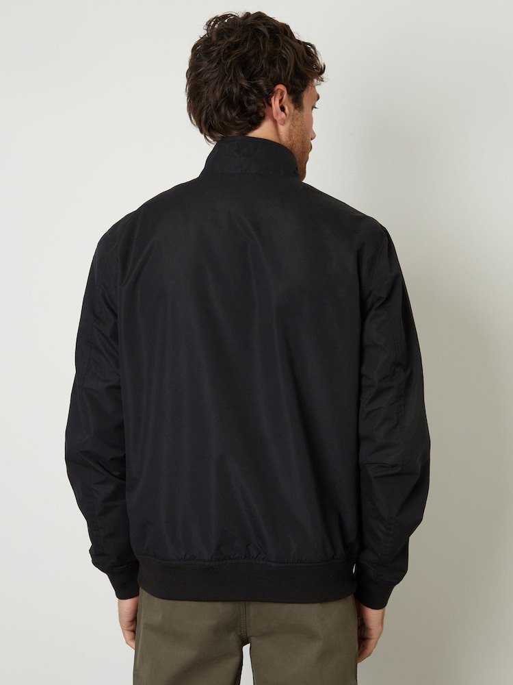 Threadbare Black Zip Up Harrington Jacket - Image 2 of 5