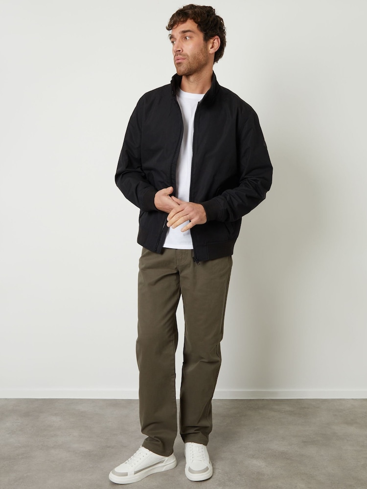 Threadbare Black Zip Up Harrington Jacket - Image 3 of 5