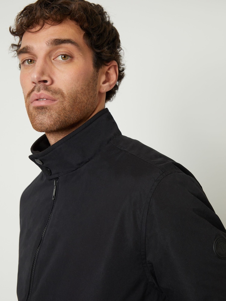 Threadbare Black Zip Up Harrington Jacket - Image 4 of 5