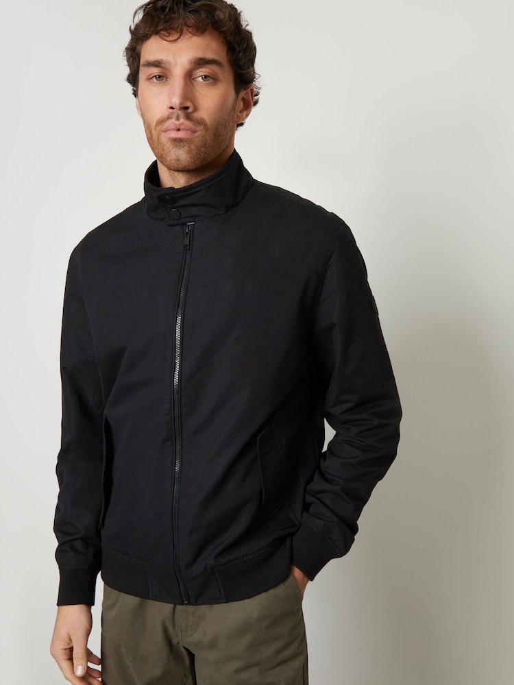 Threadbare Black Zip Up Harrington Jacket - Image 5 of 5