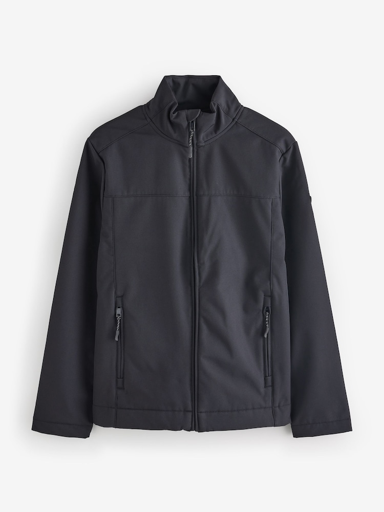 Threadbare Black Stretch Funnel Neck Lightweight Jacket - Image 1 of 1 Threadbare Black Stretch Funnel Neck Lightweight Jacket - Image 1 of 1
