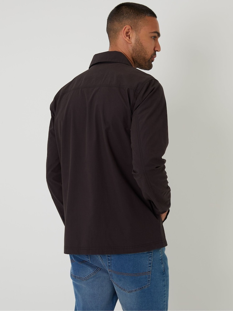 Threadbare Black 100% Cotton Poplin Lightweight Collared Jacket - Image 2 of 4