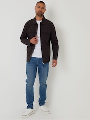 Threadbare Black 100% Cotton Poplin Lightweight Collared Jacket - Image 3 of 4