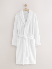 White Cotton Towelling Dressing Gown - Image 1 of 3