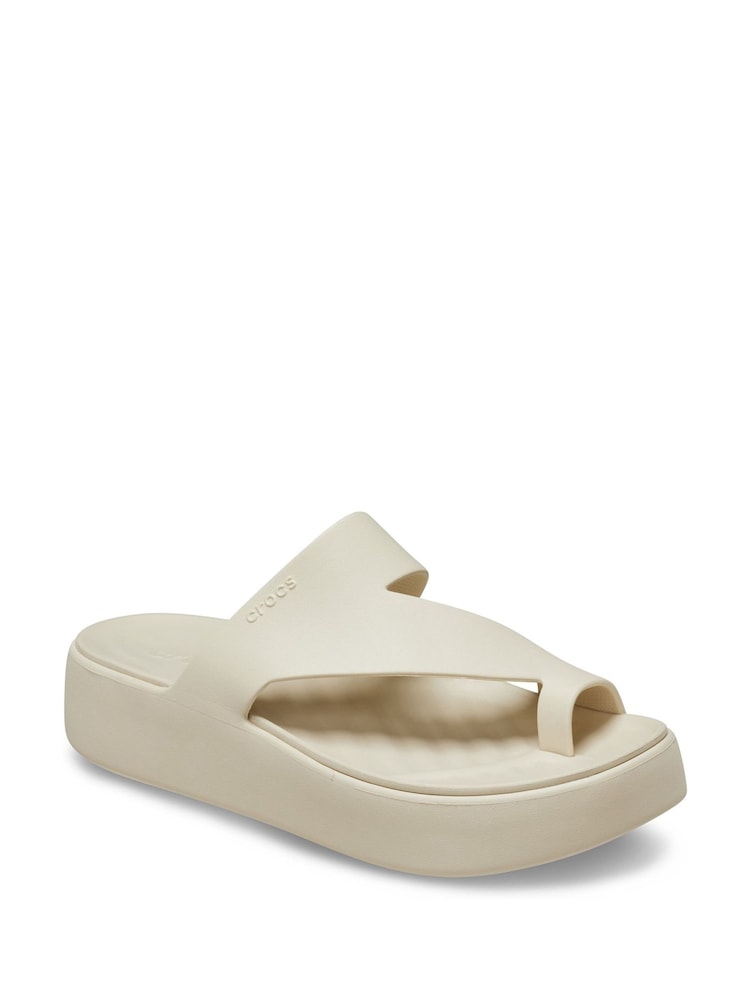 Crocs Natural Getaway Platform Toe Loop Sandals - Image 1 of 5