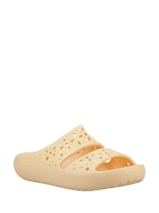 Crocs Cream Classic Floral Print Cut Out Sandals - Image 2 of 4