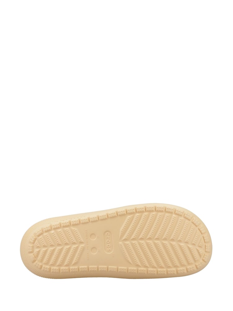 Crocs Cream Classic Floral Print Cut Out Sandals - Image 4 of 4