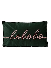 Decoris Green Ho Ho Ho Christmas Cushion - Image 2 of 2