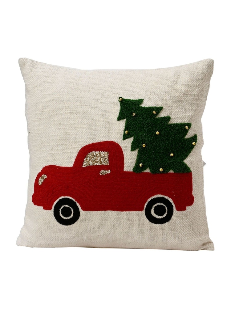 Decoris Car and Tree Christmas Cushion - Image 2 of 2 Decoris Car and Tree Christmas Cushion - Image 2 of 2