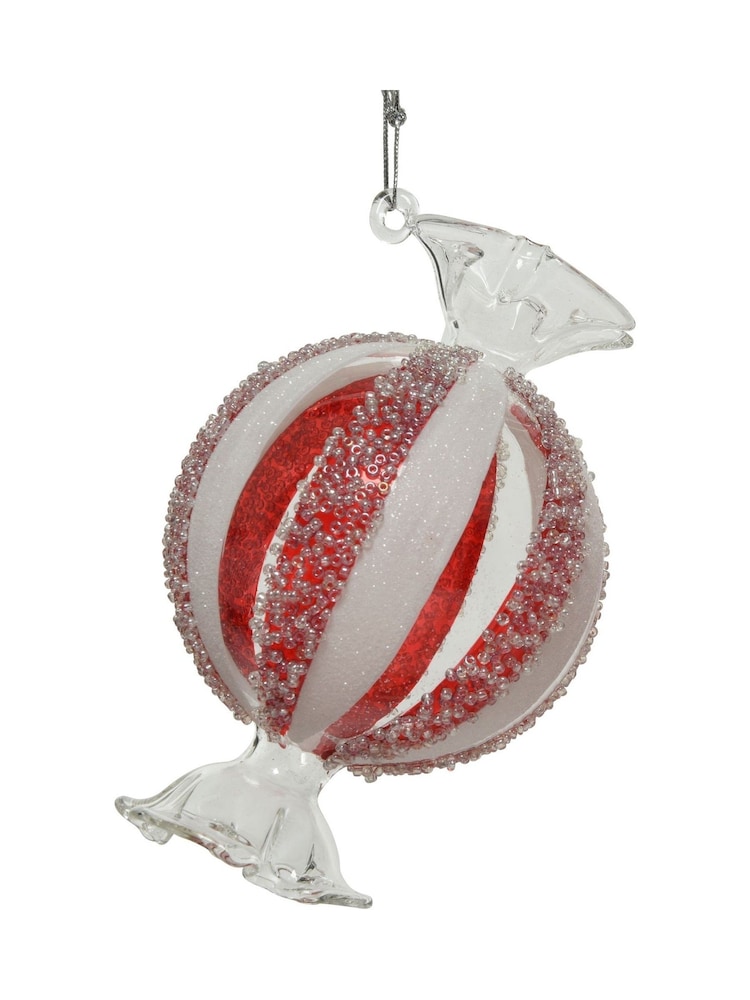 Decoris Set of 3 Glass Sweet Christmas Tree Decorations - Image 2 of 2