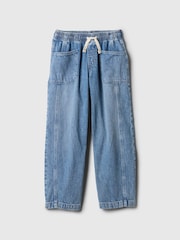 Gap Blue High Waisted Ultrasoft Easy Horseshoe Jeans (4-13yrs) - Image 4 of 6