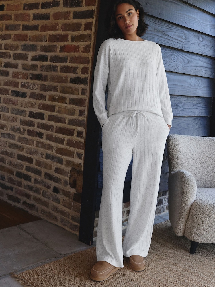 Grey Cosy Long Sleeve Pyjamas - Image 1 of 9 Grey Cosy Long Sleeve Pyjamas - Image 1 of 9