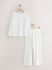 White Cosy Long Sleeve Pyjamas - Image 7 of 9