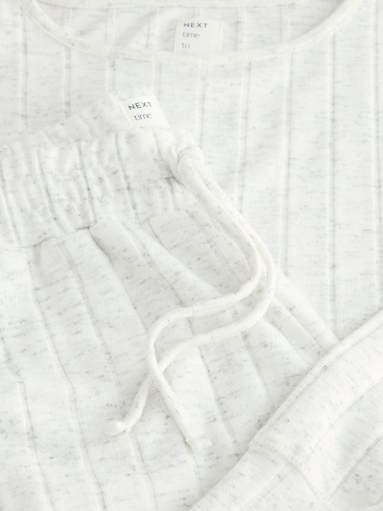 White Cosy Long Sleeve Pyjamas - Image 9 of 9