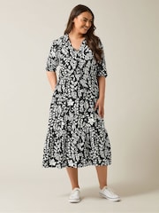 Evans Placket Black Shirt Dress - Image 4 of 6