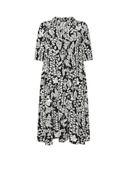 Evans Placket Black Shirt Dress - Image 6 of 6