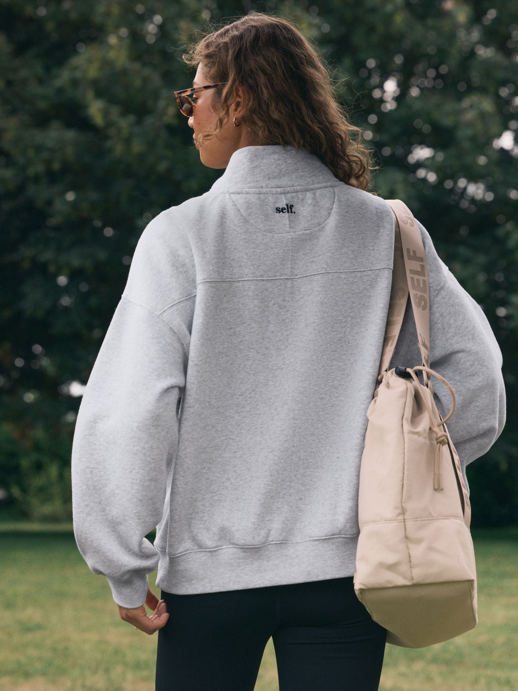 Buy self. Grey Half Zip Sweatshirt from Next USA