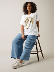 Evans Foil Print Jersey T-Shirt - Image 2 of 6