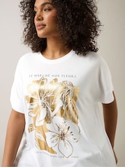 Evans Foil Print Jersey T-Shirt - Image 4 of 6