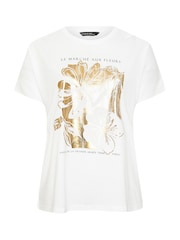 Evans Foil Print Jersey T-Shirt - Image 6 of 6