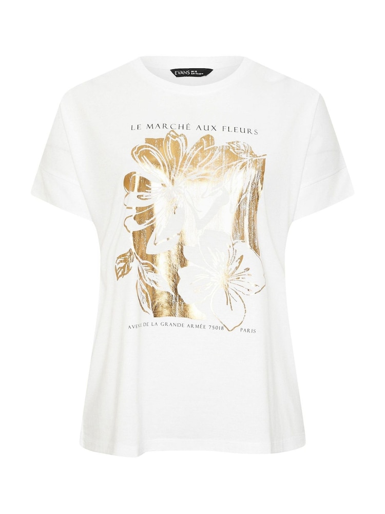 Evans Foil Print Jersey T-Shirt - Image 6 of 6 Evans Foil Print Jersey T-Shirt - Image 6 of 6