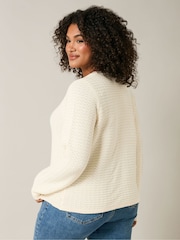 Evans Blue Button Detail Cardigan - Image 3 of 5