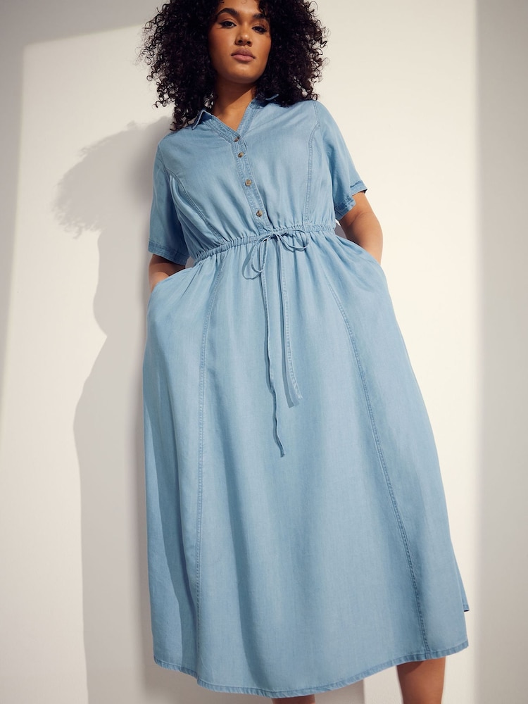 Evans Blue TENCEL™ Dress - Image 1 of 4