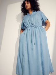 Evans Blue TENCEL™ Dress - Image 2 of 4