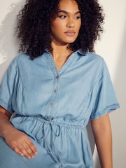 Evans Blue TENCEL™ Dress - Image 3 of 4