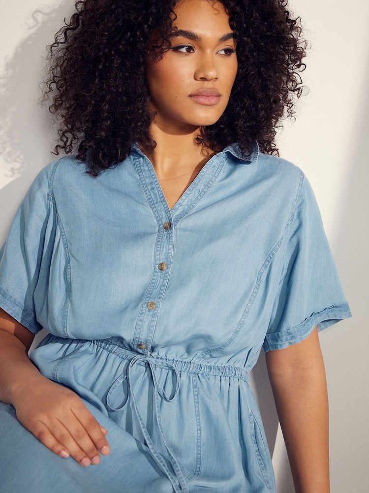 Evans Blue TENCEL™ Dress - Image 3 of 4