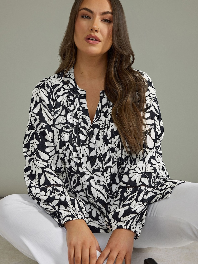 Evans – schwarze Bluse mit Biesen - Bild 2 von 6