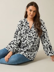 Evans – schwarze Bluse mit Biesen - Bild 5 von 6