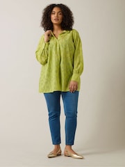 Evans Green Broidery 100% Cotton Blouse - Image 1 of 6