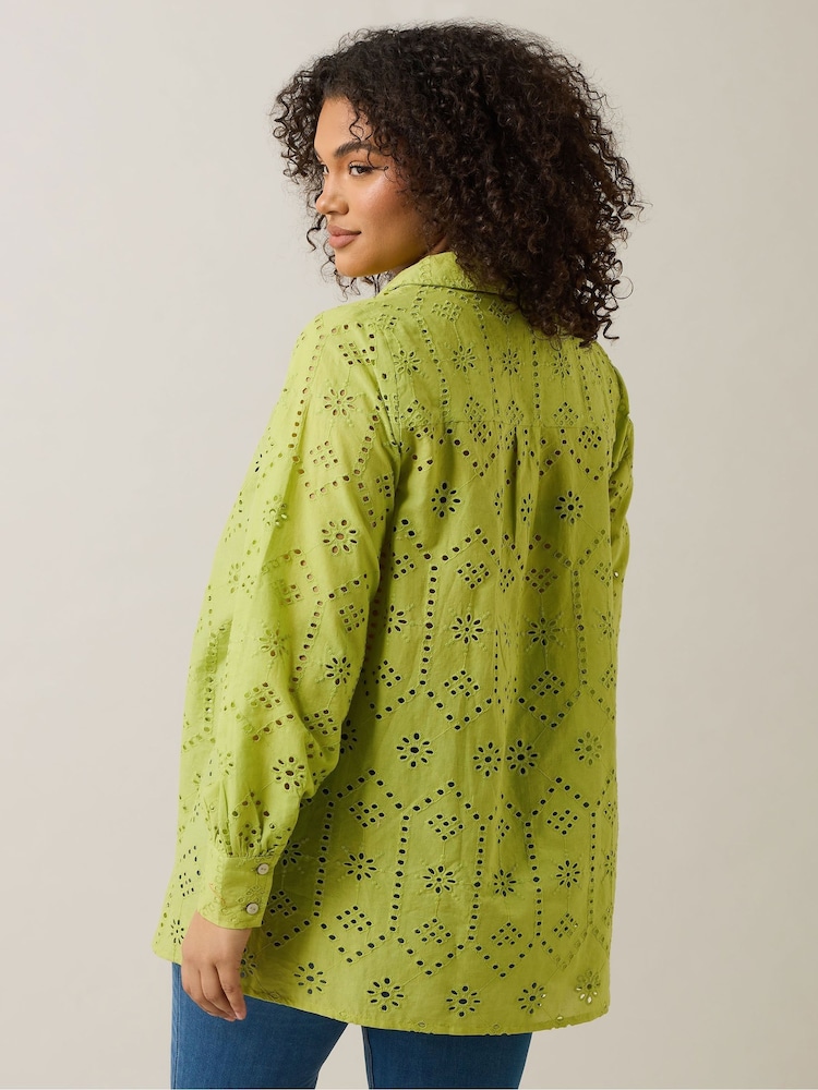 Evans Green Broidery 100% Cotton Blouse - Image 2 of 6