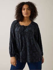 Evans Blue Burnout Jersey Top - Image 1 of 5