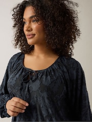 Evans Blue Burnout Jersey Top - Image 4 of 5