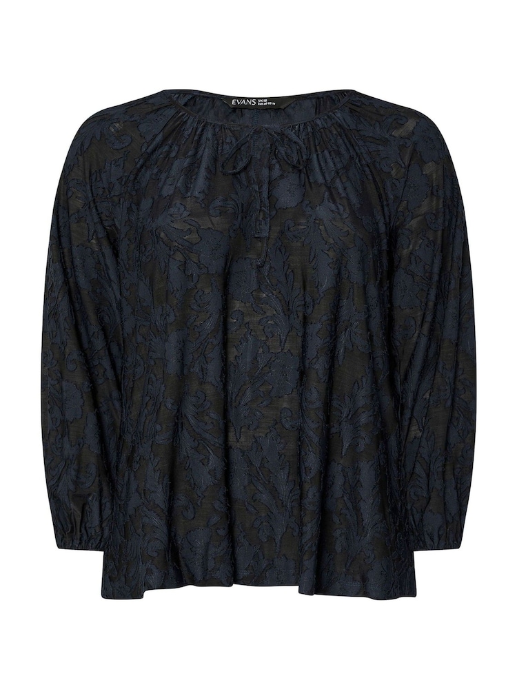 Evans Blue Burnout Jersey Top - Image 5 of 5