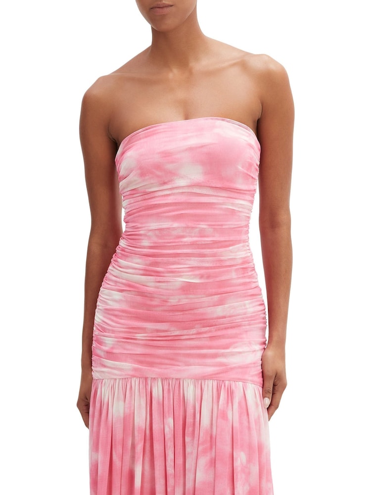 Bardot Pink Solana Printed Mesh Maxi Dress - Image 2 of 4