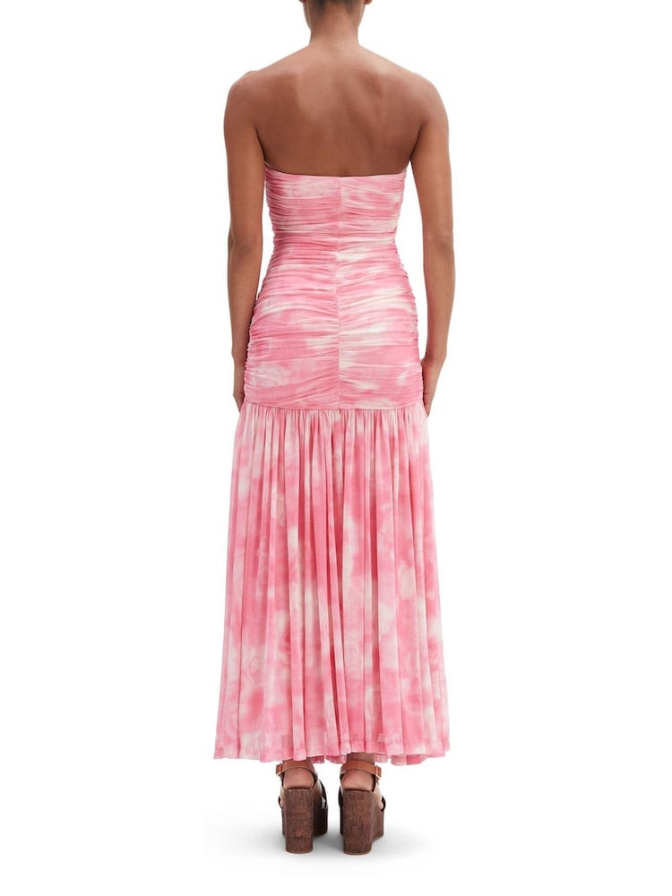 Bardot Pink Solana Printed Mesh Maxi Dress - Image 4 of 4