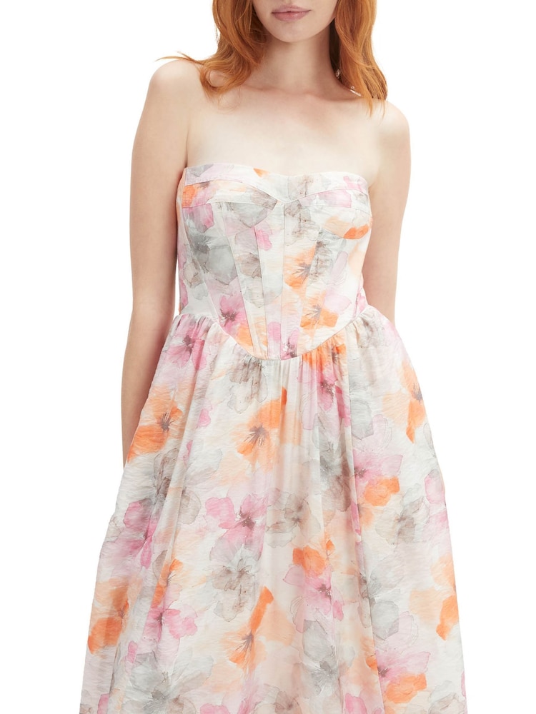 Bardot Orange Lola Corset Midi Dress - Image 2 of 4
