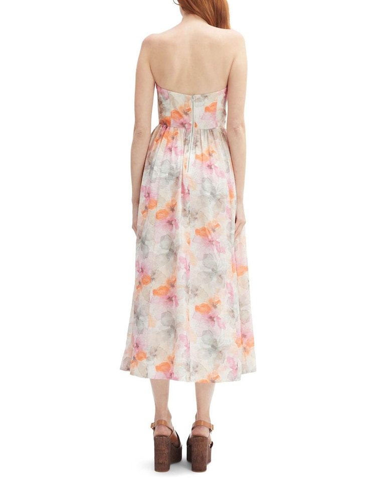 Bardot Orange Lola Corset Midi Dress - Image 4 of 4