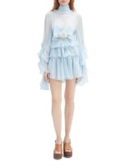 Bardot Blue Anyssa Ruffle Mini Dress - Image 1 of 4