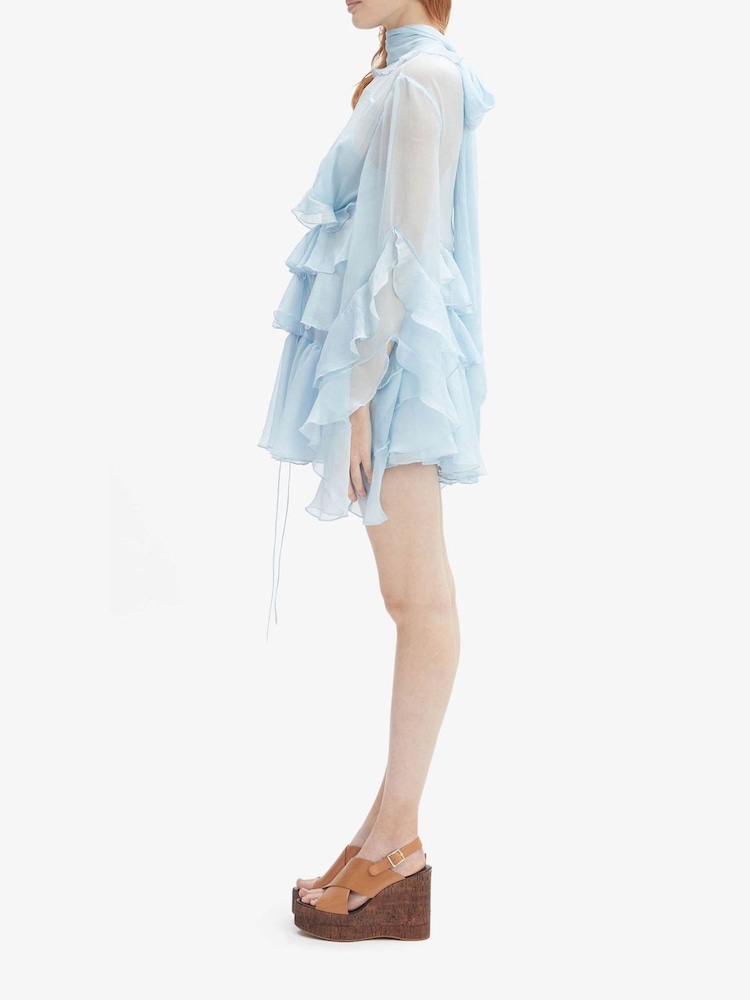 Bardot Blue Anyssa Ruffle Mini Dress - Image 4 of 4