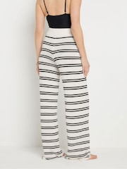 Long Tall Sally Black Stripe Wide Leg Knitted Trousers - Image 3 of 5